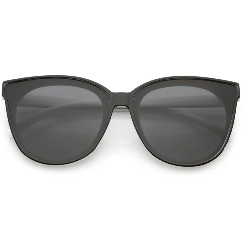 Women's Oversize Flat Infinity Lens Cat Eye Sunglasses C340 sold by ZeroUV