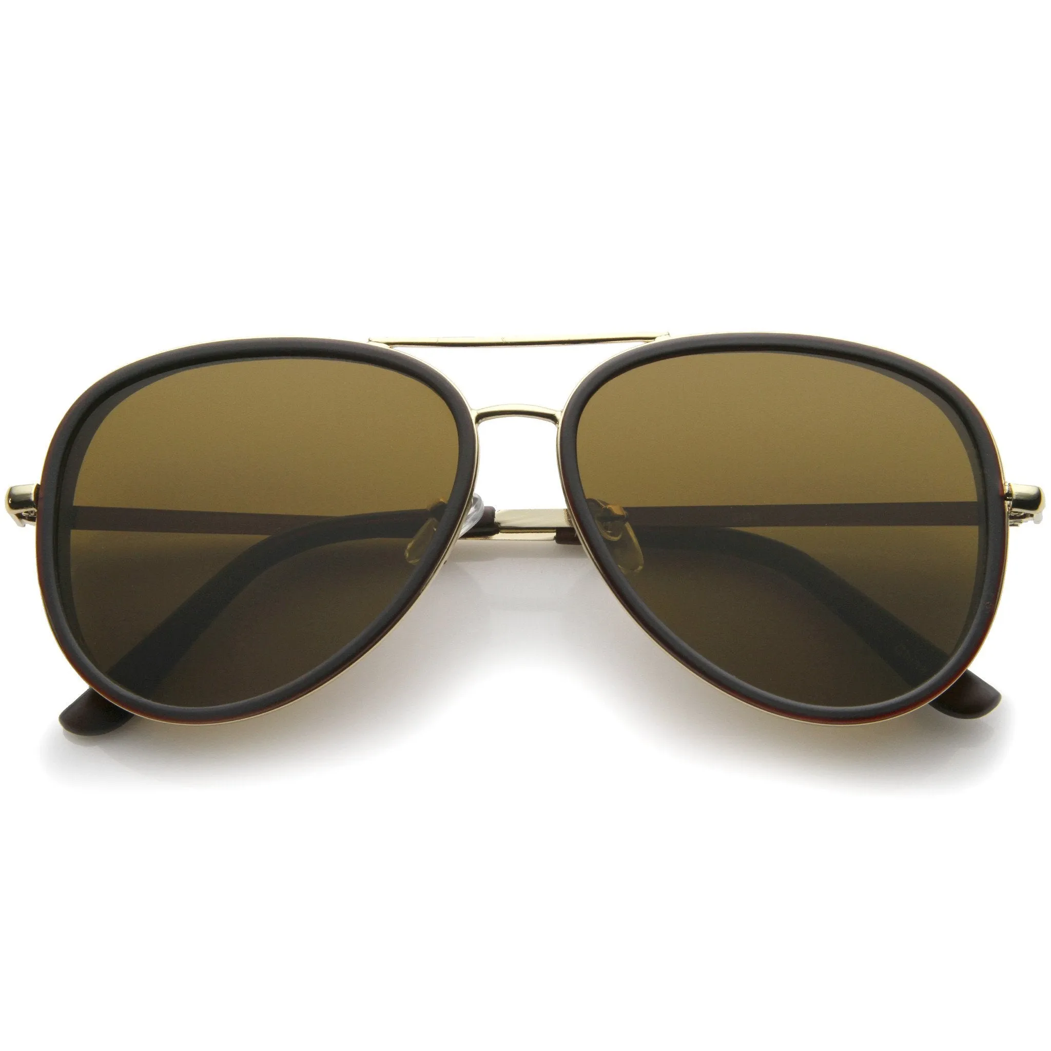 European Retro Two Tone Flat Lens Aviator Sunglasses A234 sold by ZeroUV product image thumbnail 5