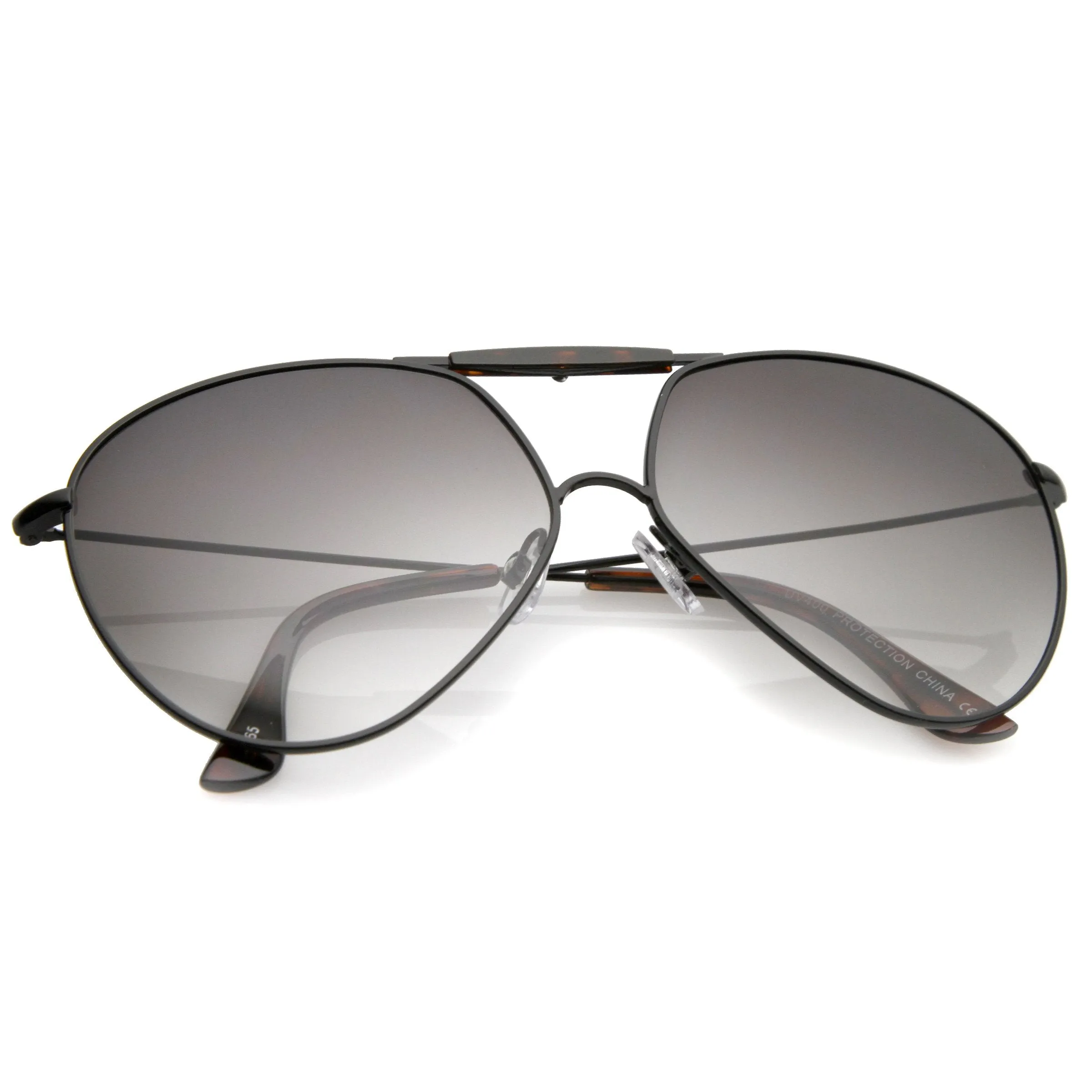 Modern Oversize Geometric Tear Drop Metal Aviator Sunglasses A734 sold by ZeroUV product image thumbnail 4