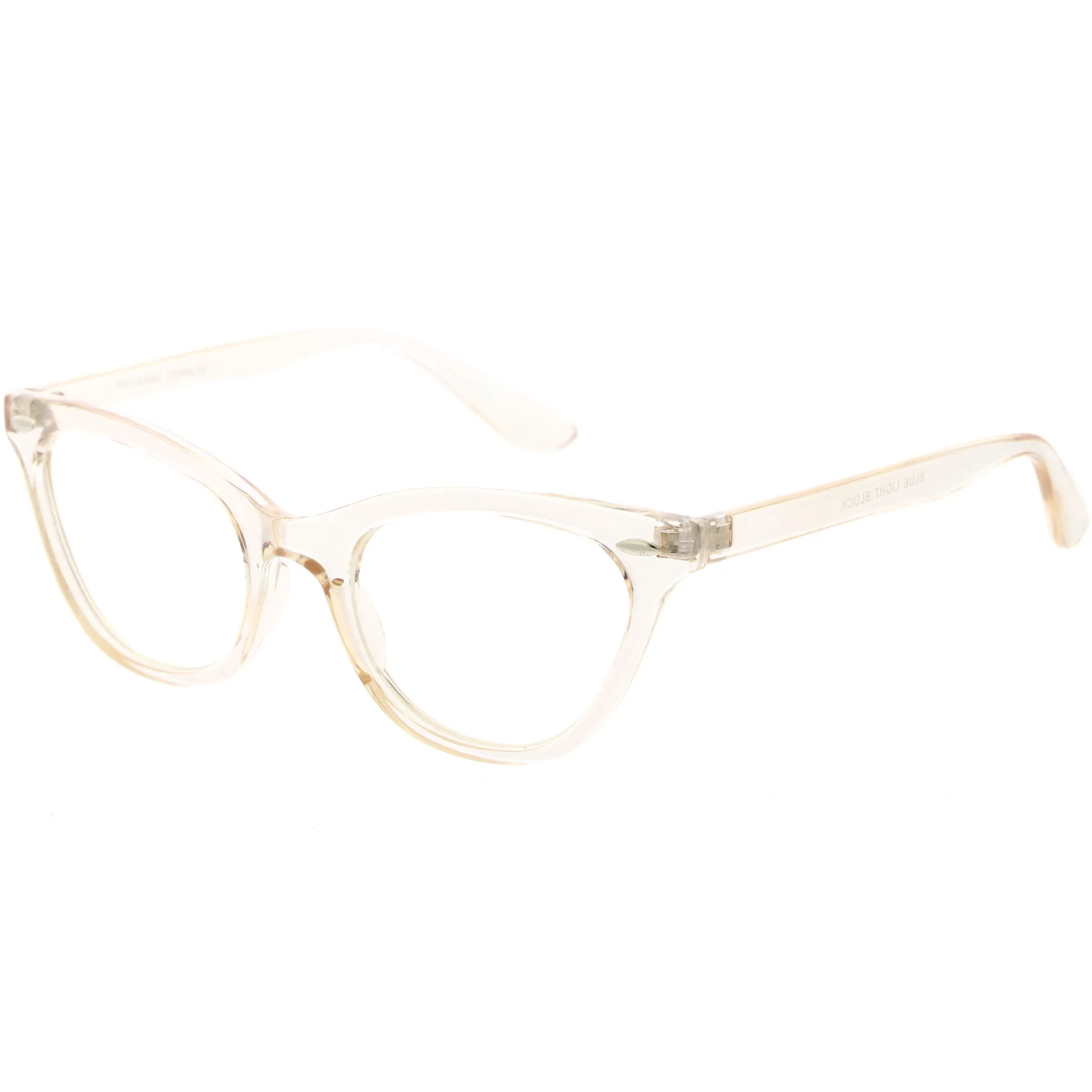 Chic Fashion Small Translucent Cat Eye Blue Light Glasses D288 sold by ZeroUV product image thumbnail 5