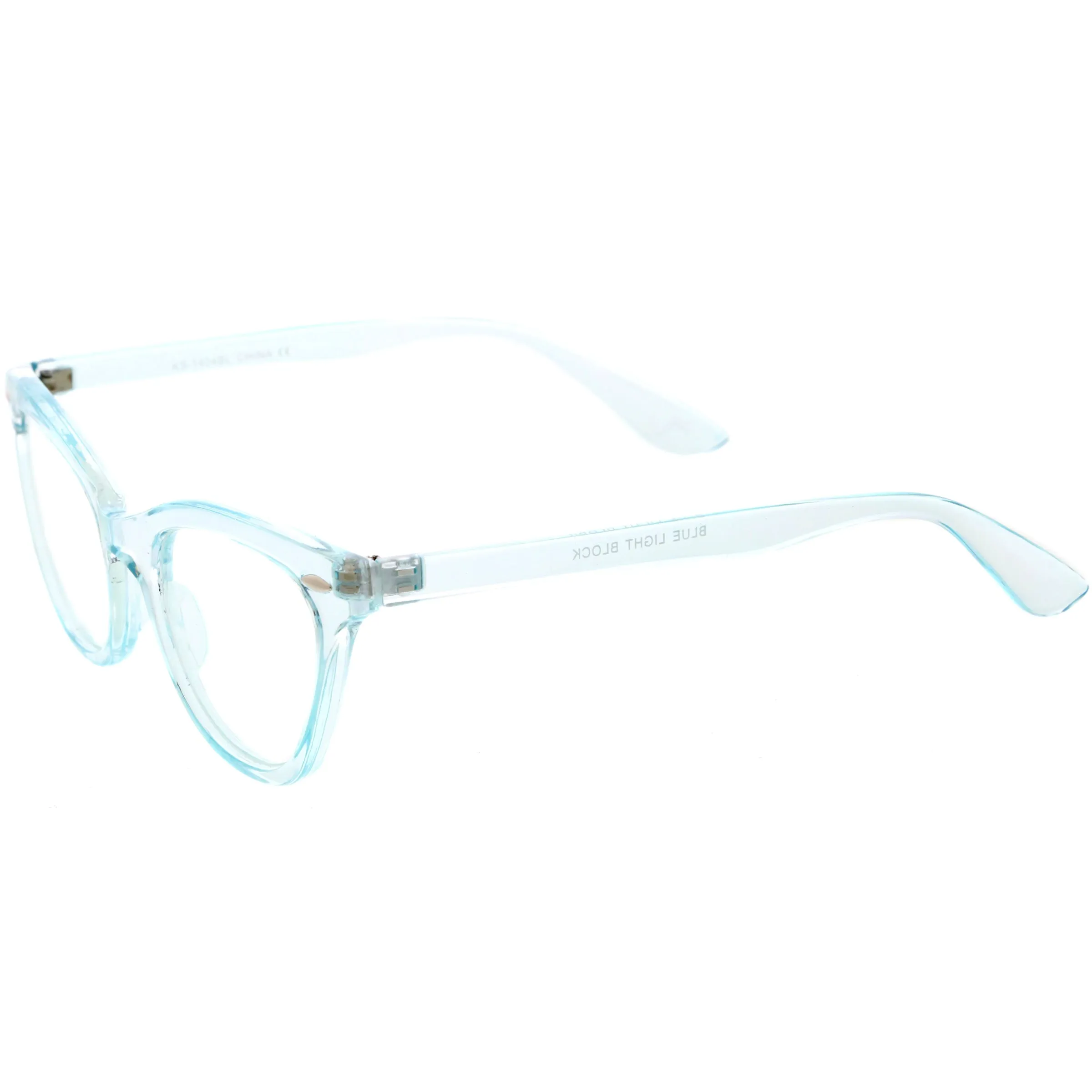 Chic Fashion Small Translucent Cat Eye Blue Light Glasses D288 sold by ZeroUV product image thumbnail 3