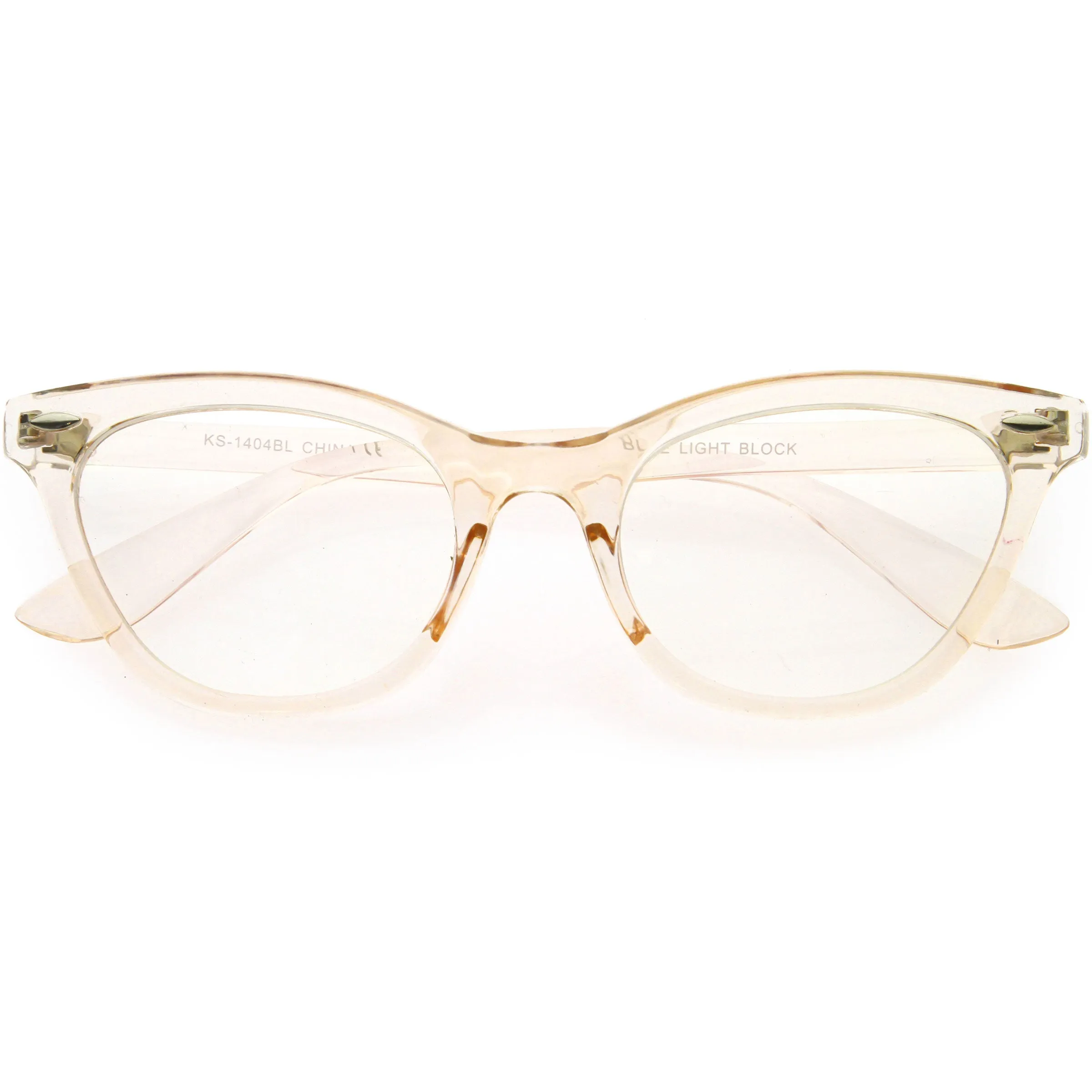 Chic Fashion Small Translucent Cat Eye Blue Light Glasses D288 sold by ZeroUV product image thumbnail 4