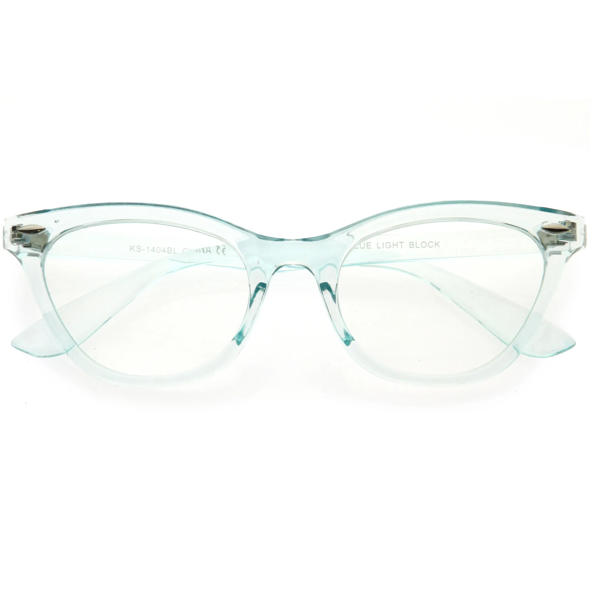 Chic Fashion Small Translucent Cat Eye Blue Light Glasses D288 sold by ZeroUV