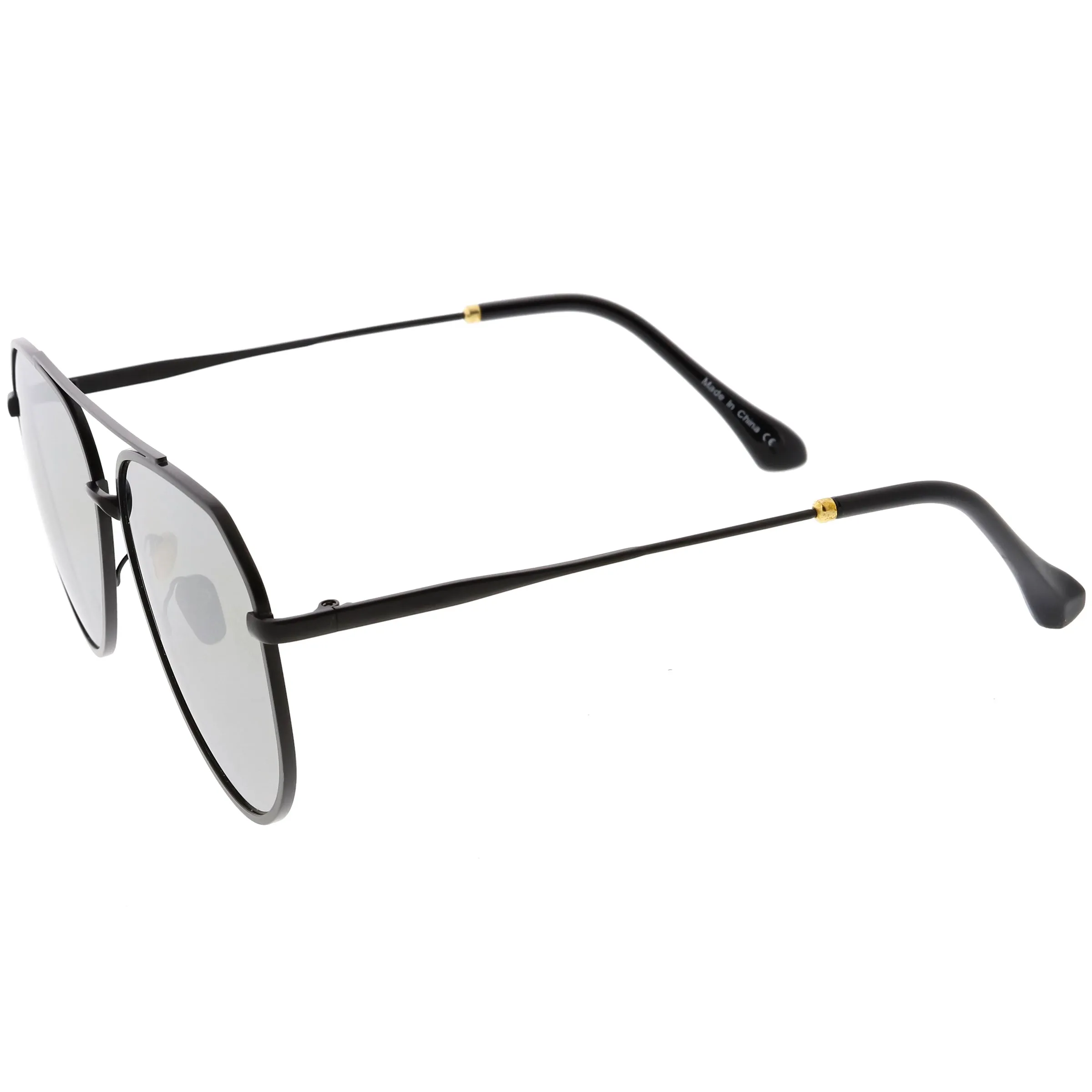 Oversize Retro Modern Mirrored Flat Lens Aviator Sunglasses C849 sold by ZeroUV product image thumbnail 5
