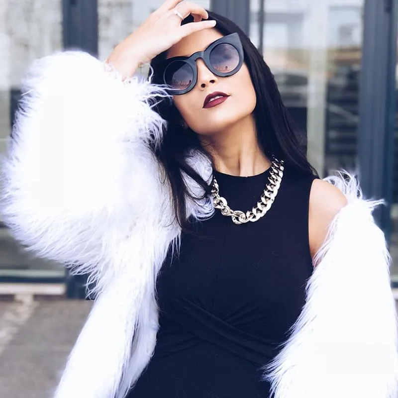 Oversize Round Circle Pointed Cat Eye Sunglasses 9180 sold by ZeroUV product image thumbnail 2