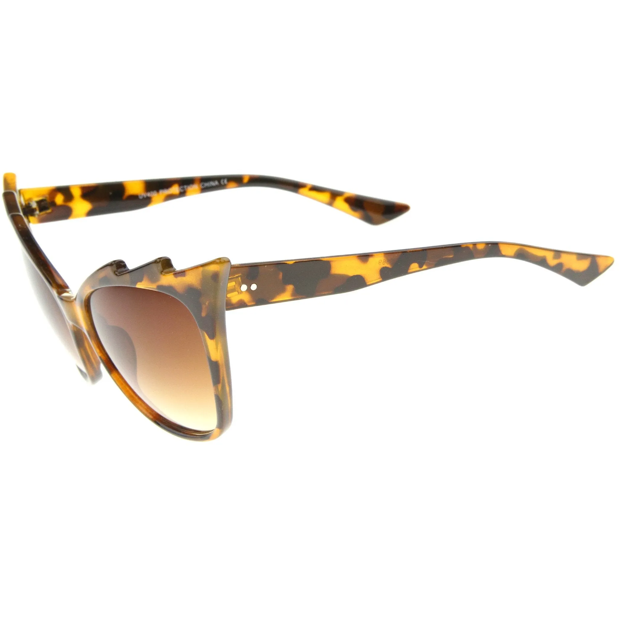 Women's Trendy Jagged Edge Brow Cat Eye Sunglasses A160 sold by ZeroUV product image thumbnail 5