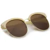 Chic Oversize Flat Lens Browline Half Frame Sunglasses A531 sold by ZeroUV