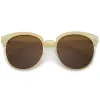 Chic Oversize Flat Lens Browline Half Frame Sunglasses A531 sold by ZeroUV