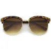 Chic Oversize Flat Lens Browline Half Frame Sunglasses A531 sold by ZeroUV