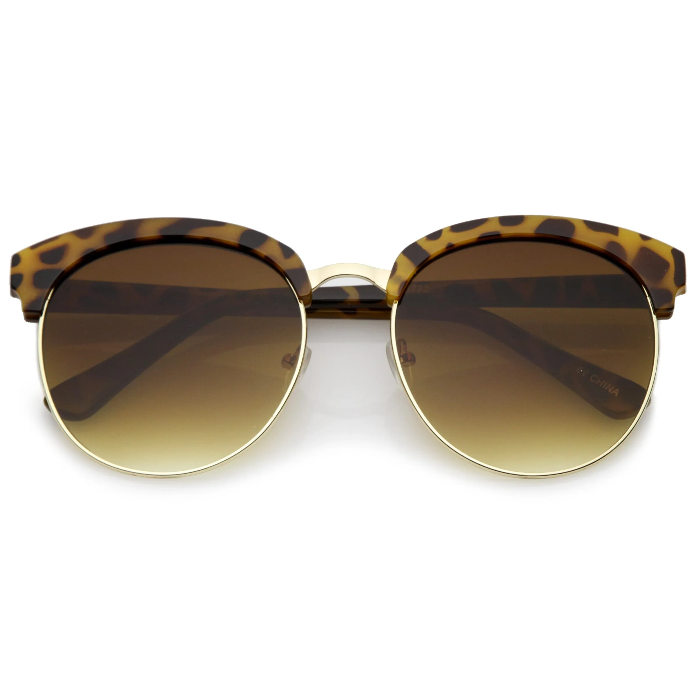 Chic Oversize Flat Lens Browline Half Frame Sunglasses A531 sold by ZeroUV product image thumbnail 5