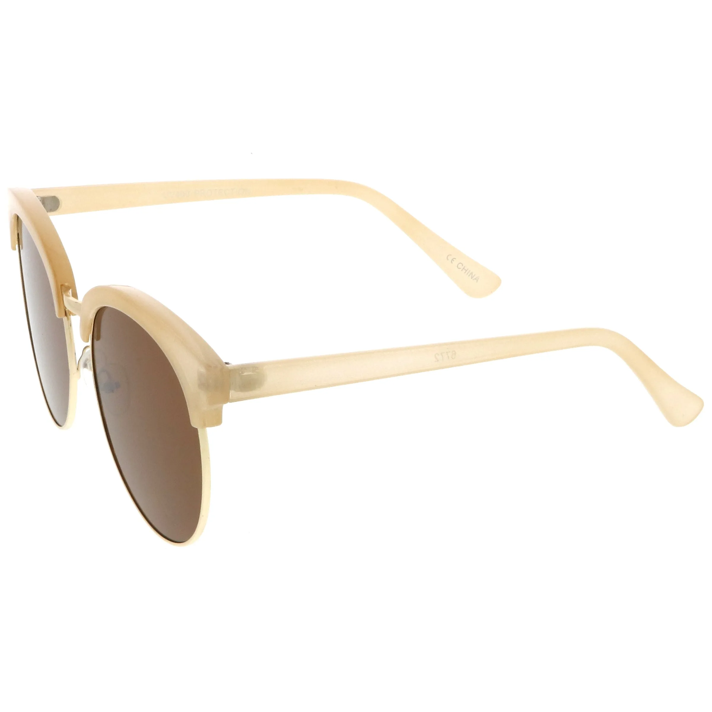 Chic Oversize Flat Lens Browline Half Frame Sunglasses A531 sold by ZeroUV product image thumbnail 3