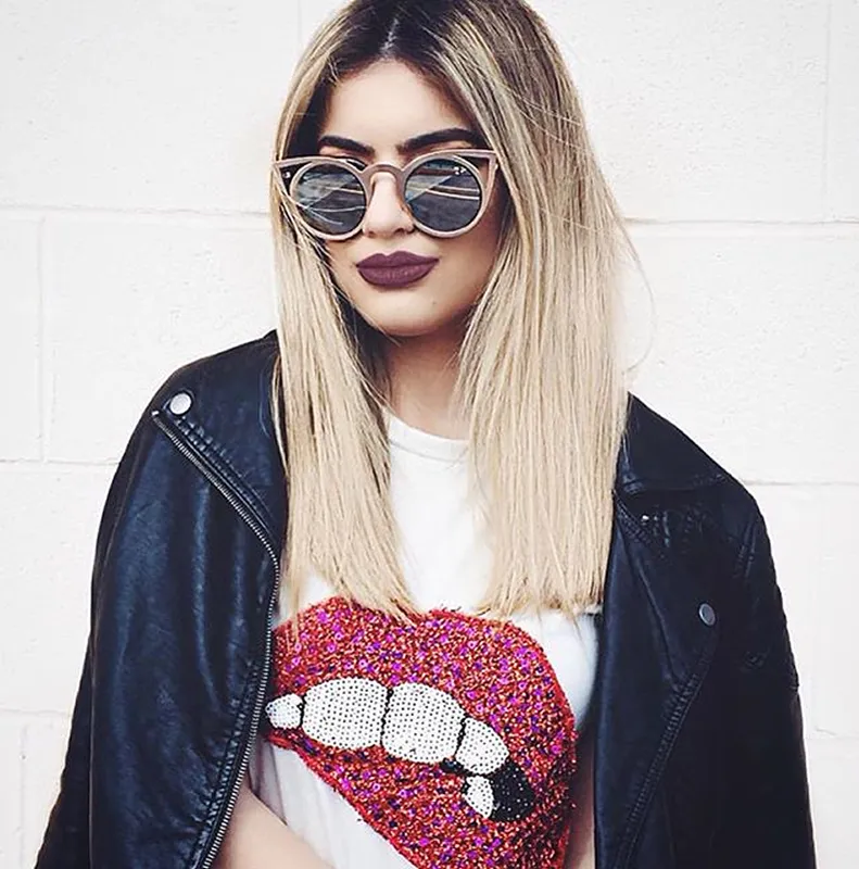 Women's Laser Cut Round Metal Mirrored Lens Sunglasses sold by ZeroUV