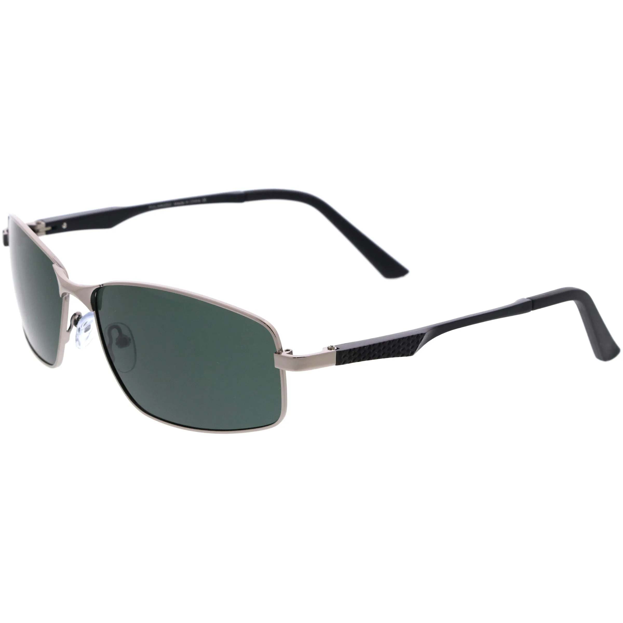 Premium Classic Neo Metal Wire Rectangular Polarized Sunglasses D301 sold by ZeroUV product image thumbnail 3