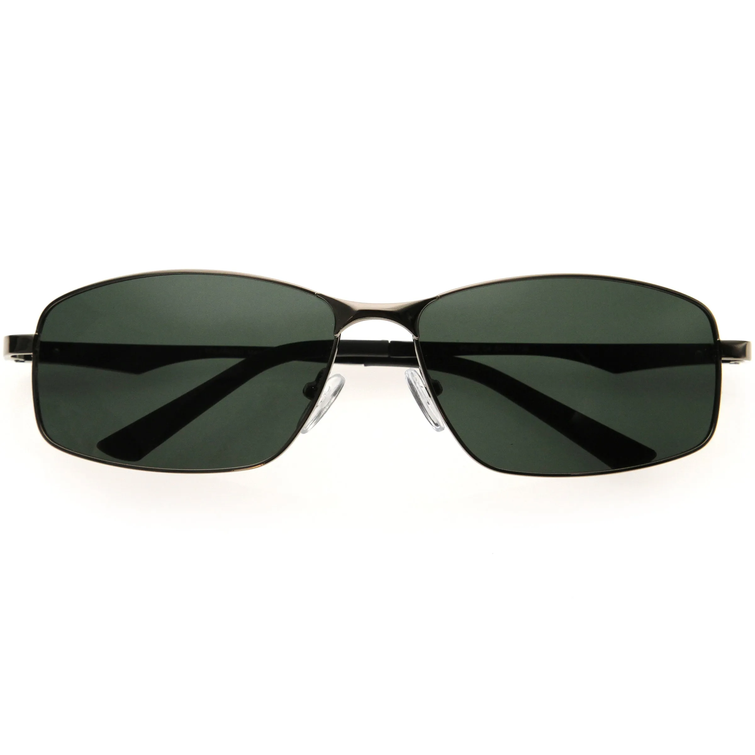 Premium Classic Neo Metal Wire Rectangular Polarized Sunglasses D301 sold by ZeroUV
