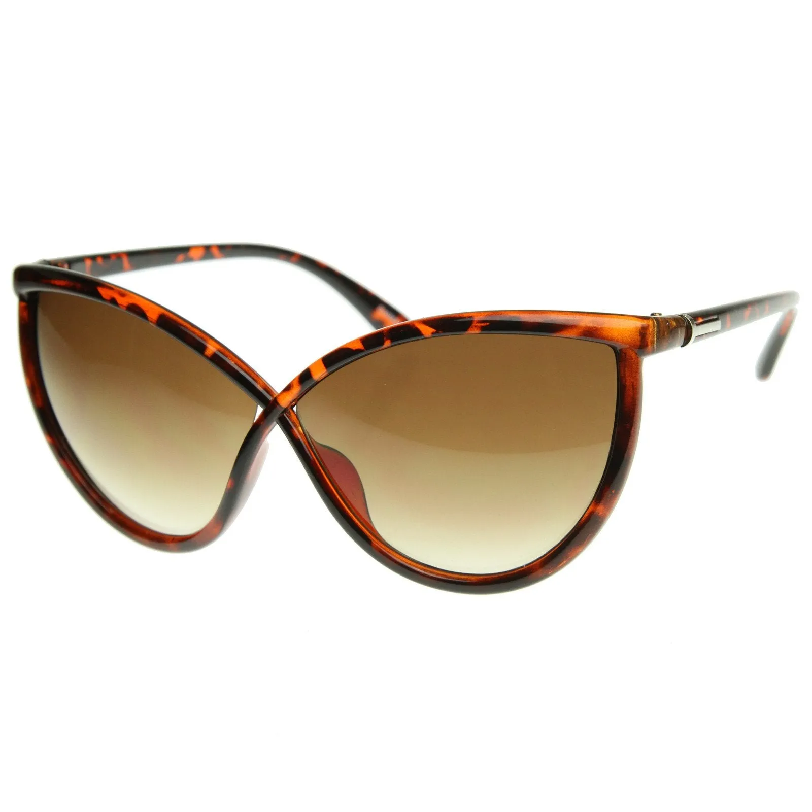 Unique Super Oversize Cat Eye Sunglasses Detailed Temple 8523 sold by ZeroUV