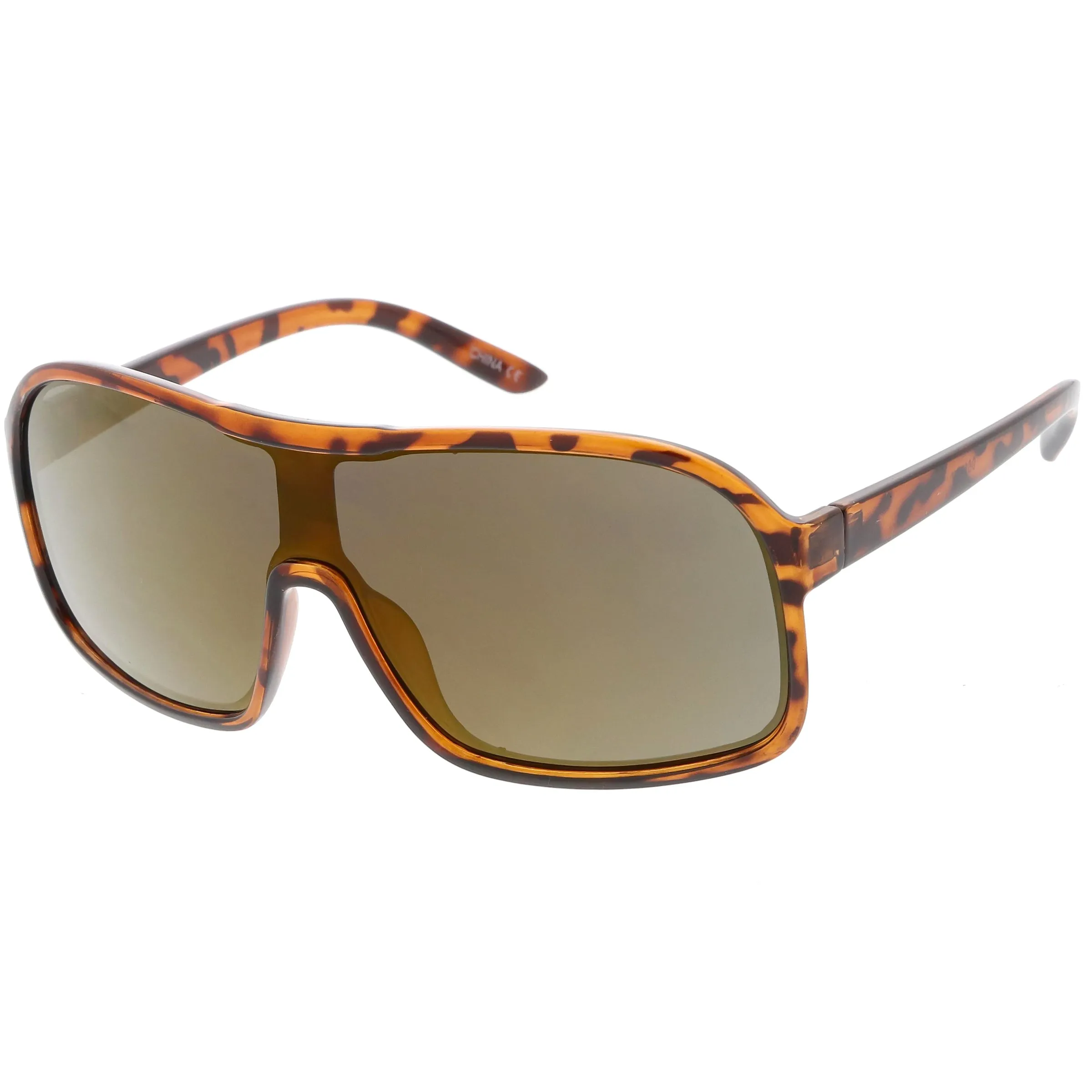 Retro 1980's Riding Sports Mirrored Lens Shield Sunglasses C562 sold by ZeroUV product image thumbnail 4