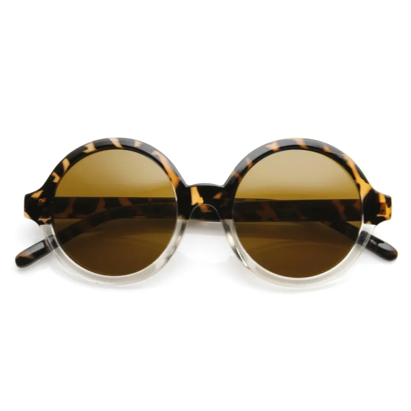 Retro Sleek Large Round Fashion Sunglasses 8704 sold by ZeroUV