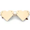 Novelty 8 Bit Laser Cut Heart Shape Mirrored Flat Lens Sunglasses C440 sold by ZeroUV