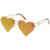 Novelty 8 Bit Laser Cut Heart Shape Mirrored Flat Lens Sunglasses C440 sold by ZeroUV