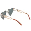 Novelty 8 Bit Laser Cut Heart Shape Mirrored Flat Lens Sunglasses C440 sold by ZeroUV
