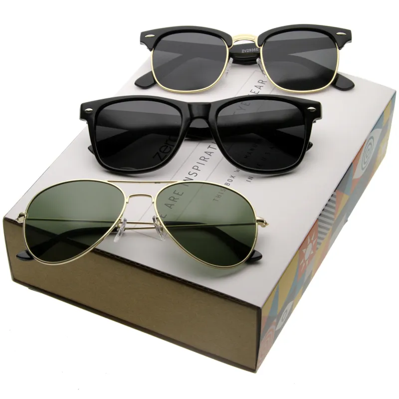 Iconic Classic Retro Polarized Lens Sunglasses C040 [Promo Box] sold by ZeroUV
