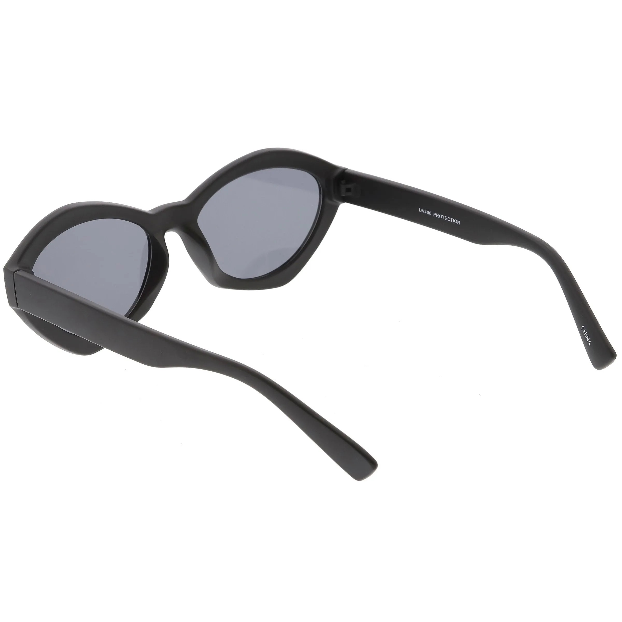 Women's Retro Modern Oval Flat Lens Sunglasses C603 sold by ZeroUV product image thumbnail 4