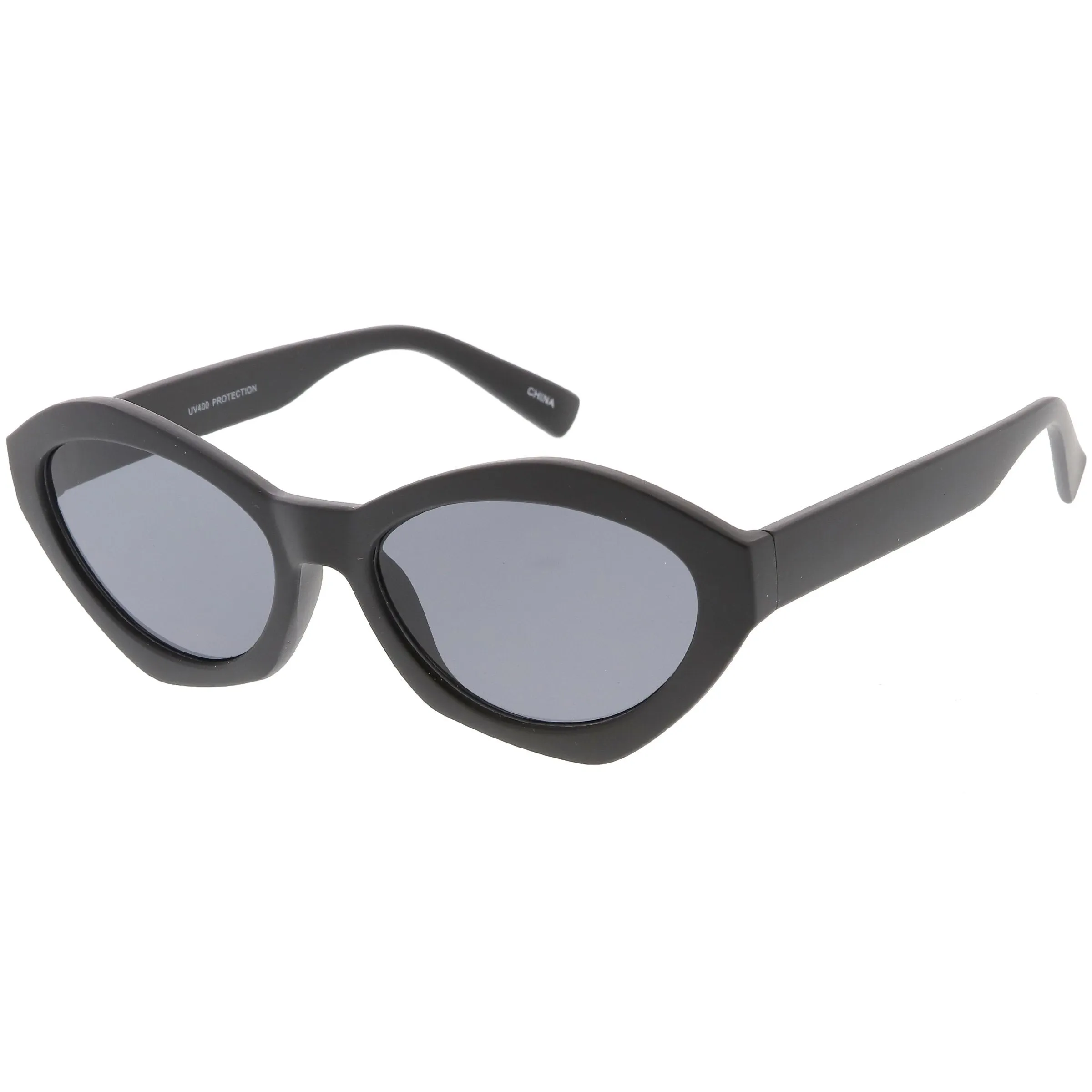 Women's Retro Modern Oval Flat Lens Sunglasses C603 sold by ZeroUV product image thumbnail 2