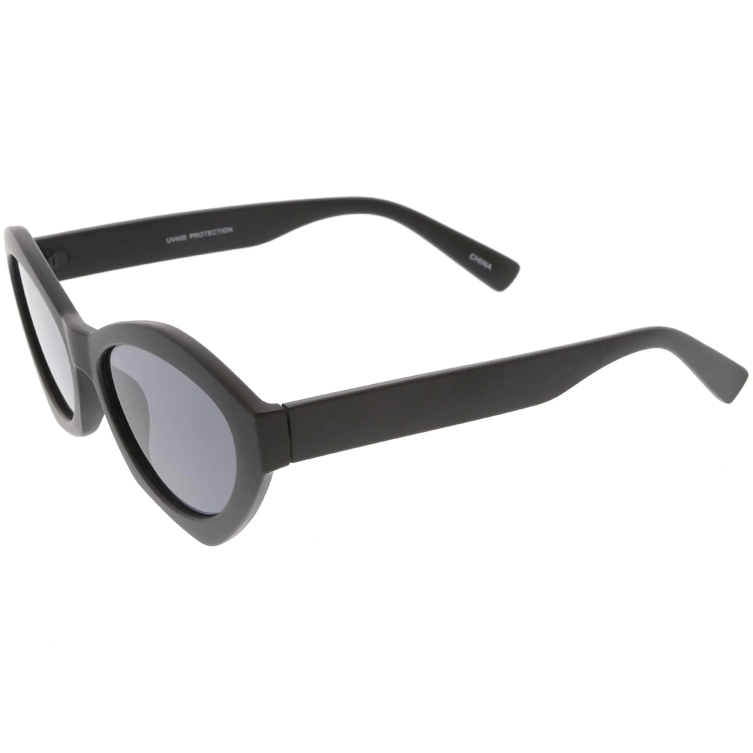 Women's Retro Modern Oval Flat Lens Sunglasses C603 sold by ZeroUV product image thumbnail 3