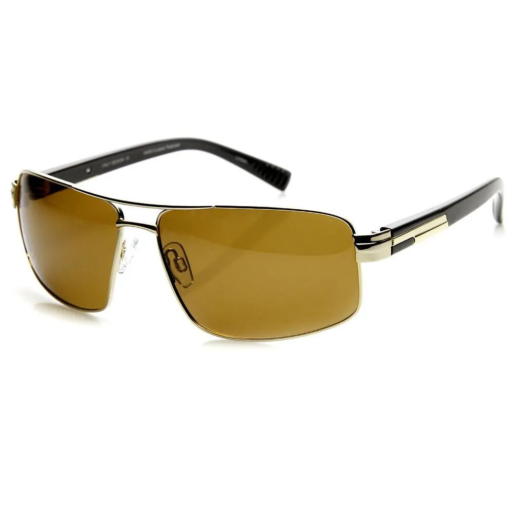 Mens Premium Square Polarized Aviator Sunglasses 9271 sold by ZeroUV product image thumbnail 4