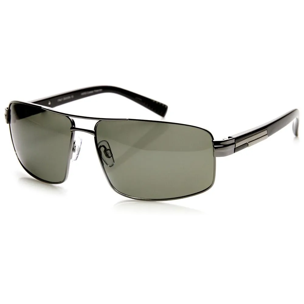 Mens Premium Square Polarized Aviator Sunglasses 9271 sold by ZeroUV product image thumbnail 5