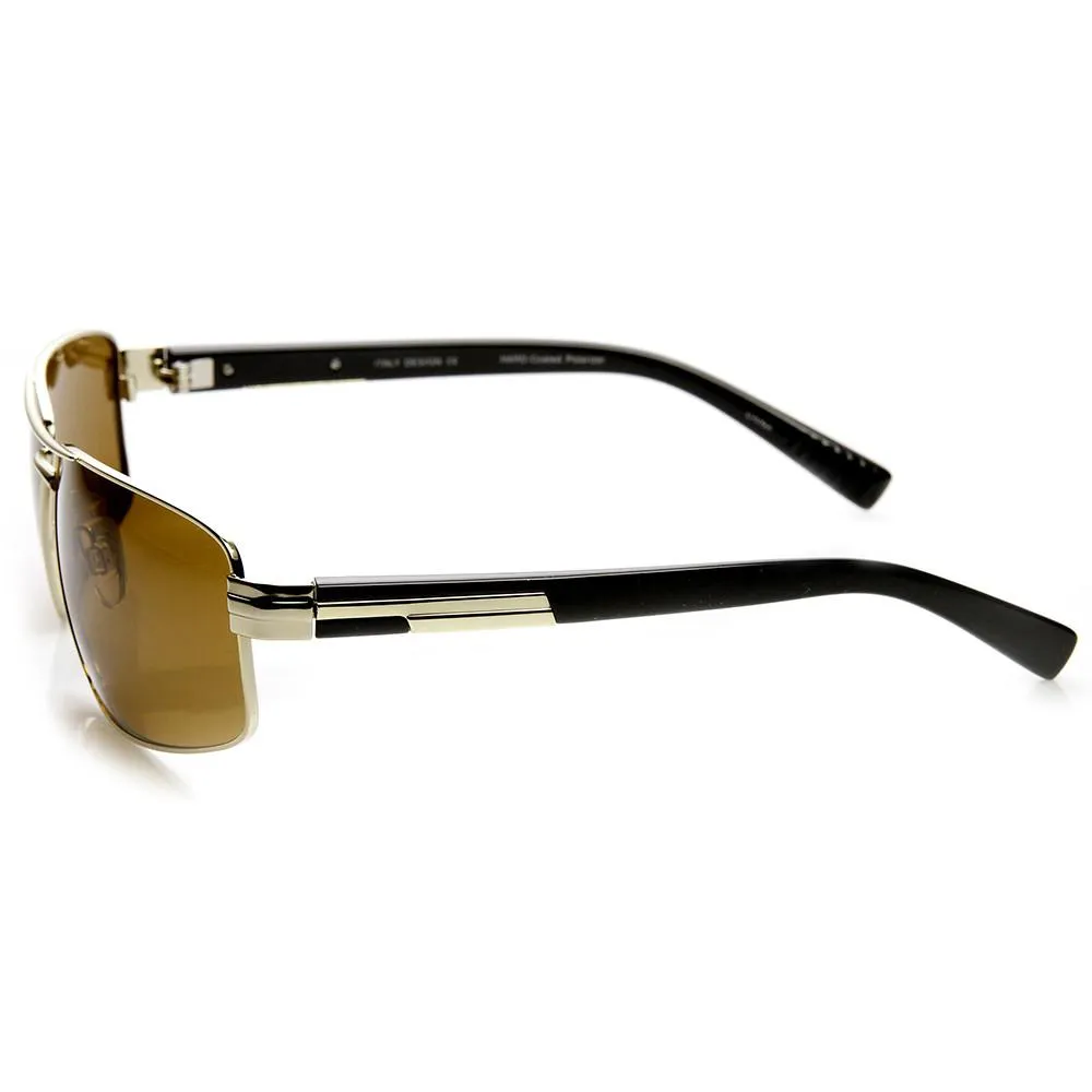 Mens Premium Square Polarized Aviator Sunglasses 9271 sold by ZeroUV product image thumbnail 2