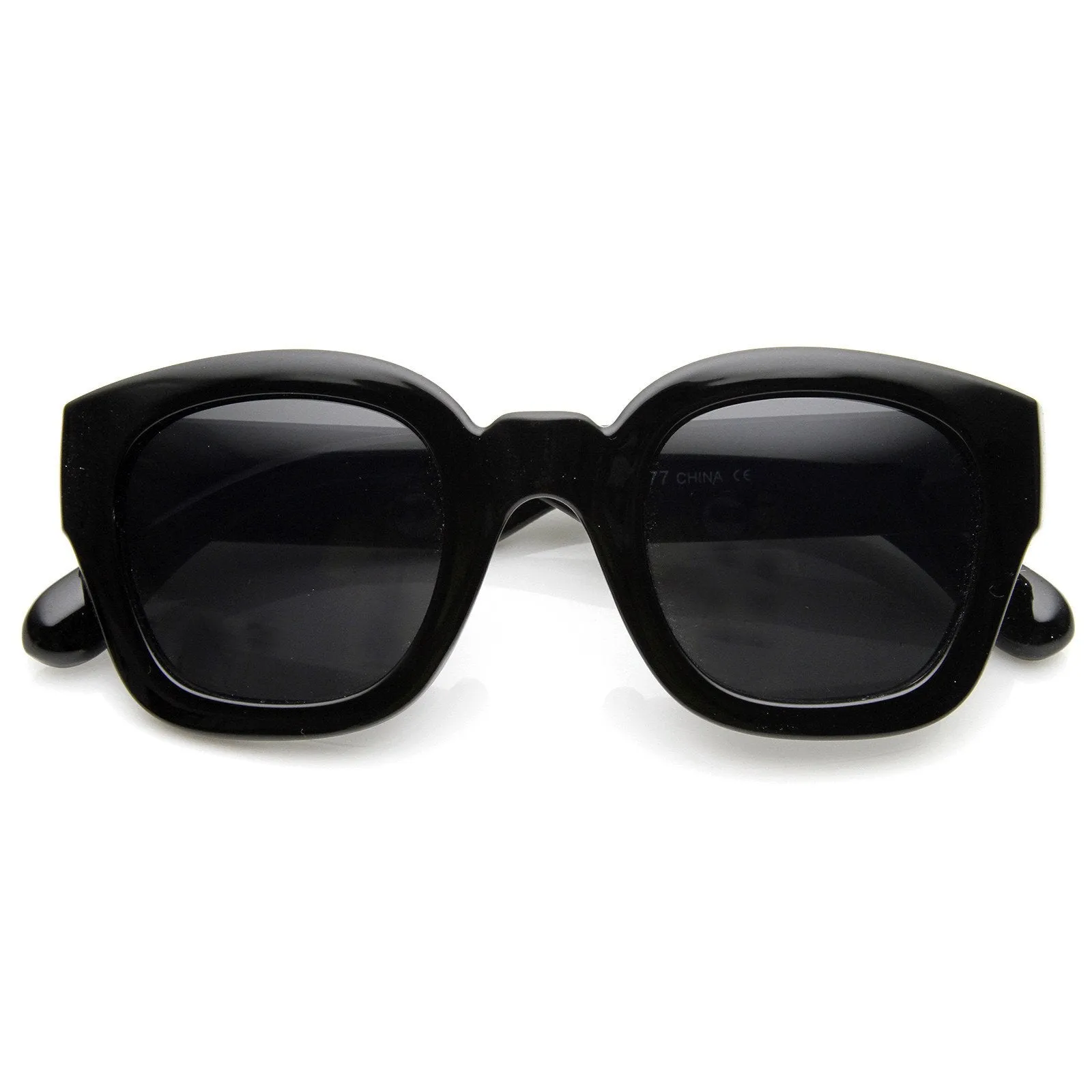 Retro Era Thick Square Frame Hipster Sunglasses 8969 sold by ZeroUV product image thumbnail 4