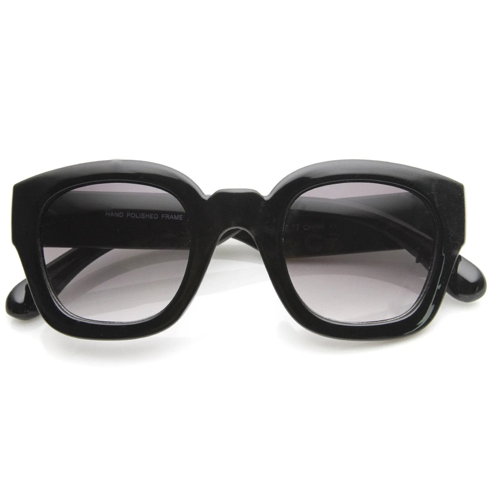 Retro Era Thick Square Frame Hipster Sunglasses 8969 sold by ZeroUV