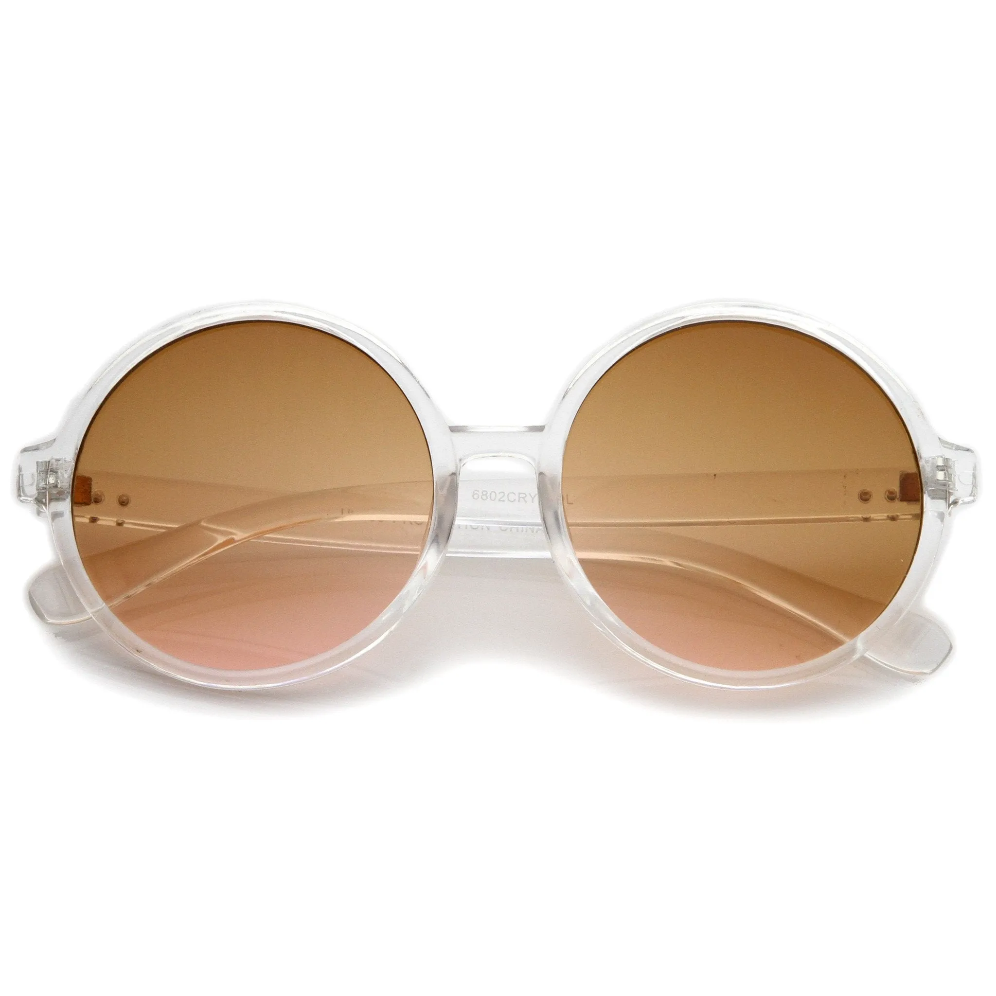 Round Retro Clear Frame Gradient Flat Lens Sunglasses A460 sold by ZeroUV product image thumbnail 5