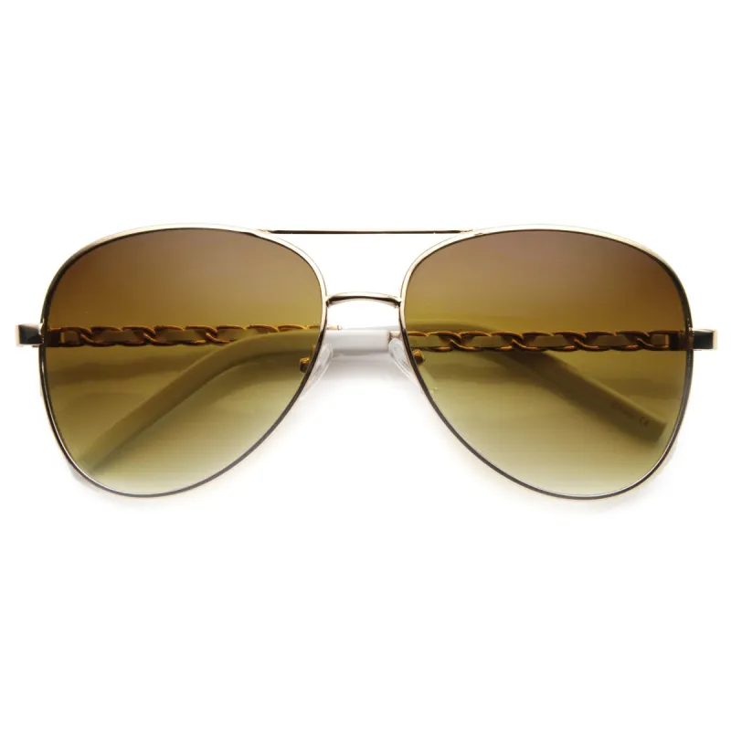 Women's Metal Aviator Sunglasses With Gradient Lenses 9817 sold by ZeroUV