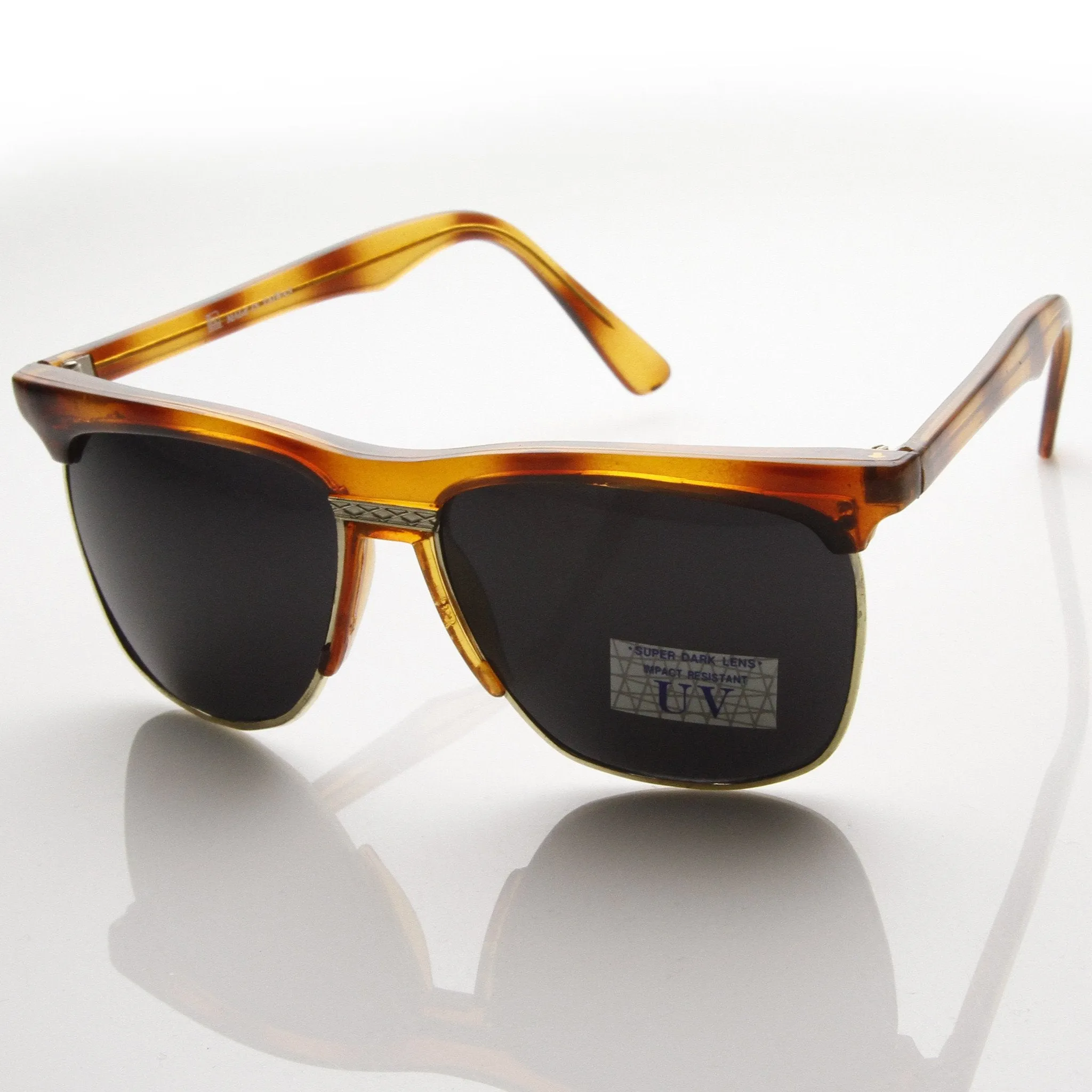 Vintage Half Frame Retro Horned Rim Sunglasses 7002 sold by ZeroUV product image thumbnail 3