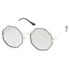 Women's Round Octagon Cut Out Mirror Lens Sunglasses C025 sold by ZeroUV