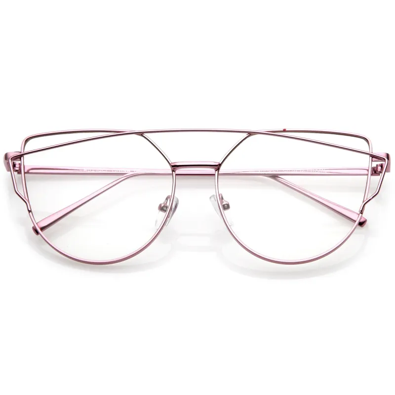 Retro Modern Intricately Designed Clear Lens Glasses C295 sold by ZeroUV