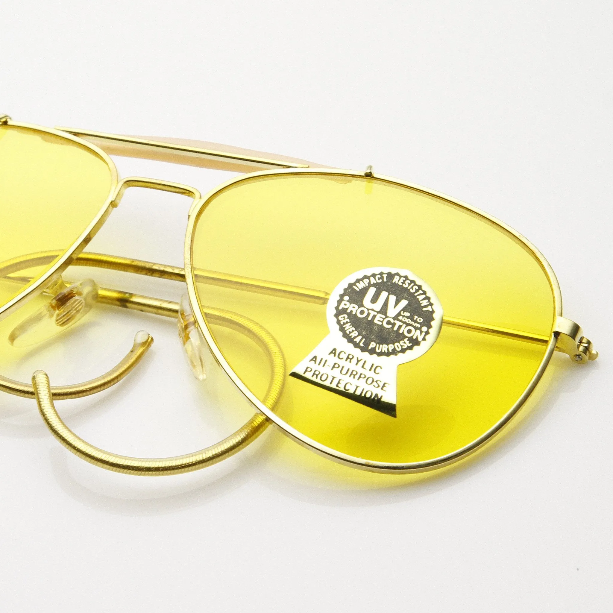 Vintage Aviator Sunglasses With Yellow Driving Lens 7206 sold by ZeroUV product image thumbnail 3