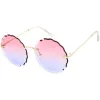 Women's Retro 1970's Round Gradient Gem Lens Sunglasses C983 sold by ZeroUV