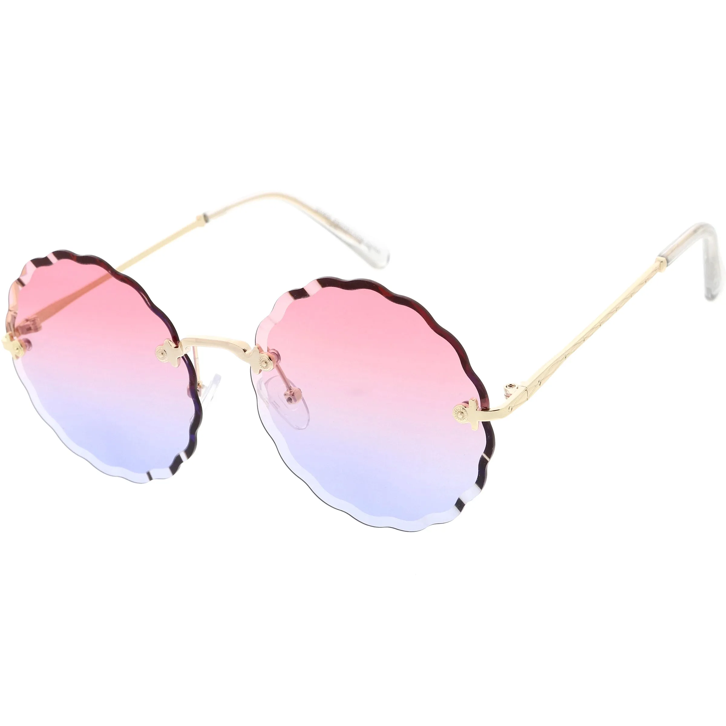 Women's Retro 1970's Round Gradient Gem Lens Sunglasses C983 sold by ZeroUV product image thumbnail 5