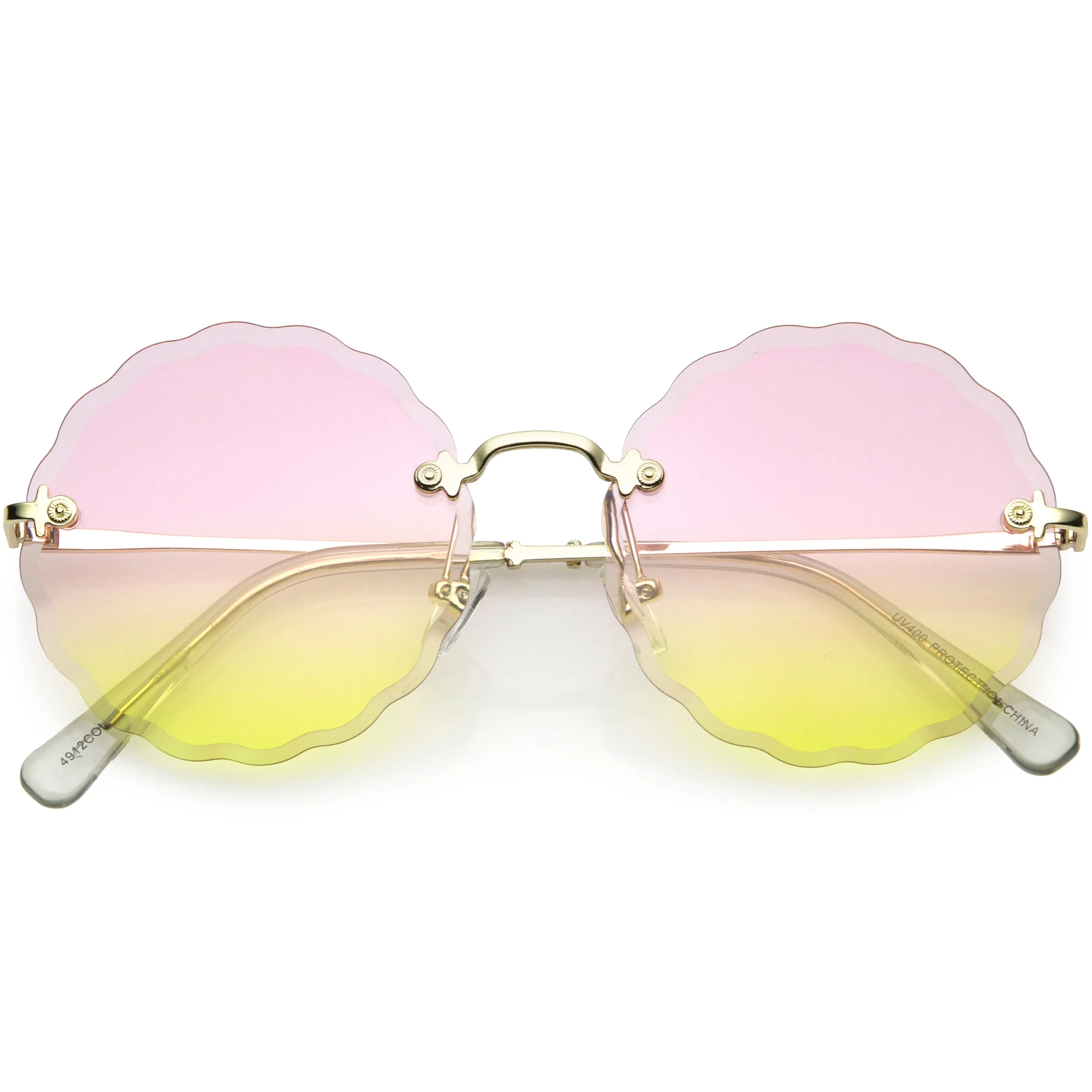 Women's Retro 1970's Round Gradient Gem Lens Sunglasses C983 sold by ZeroUV