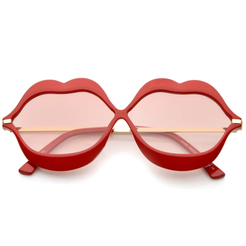 Oversize Novelty Lip Shape Frame Sunglasses A830 sold by ZeroUV