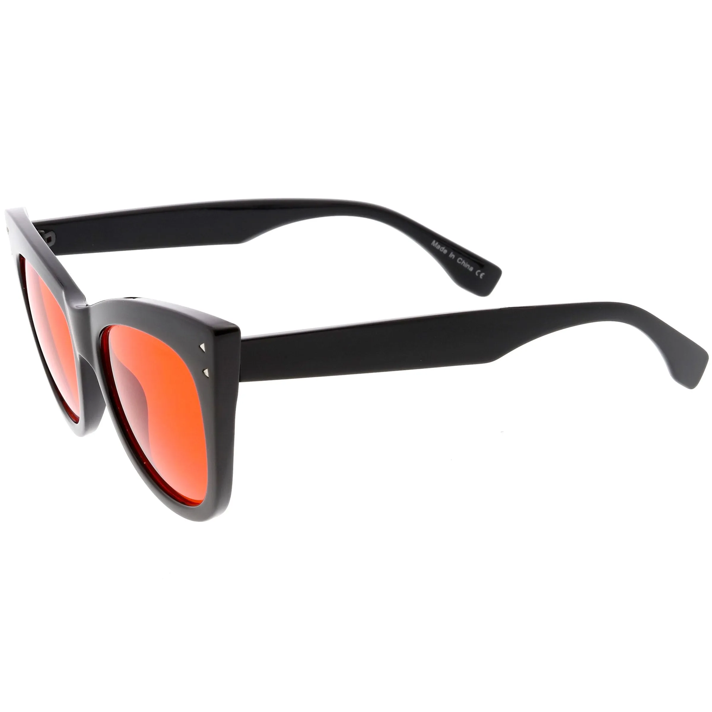 Women's Oversize Wide High Tip Rivets Cat Eye Sunglasses C851 sold by ZeroUV product image thumbnail 4