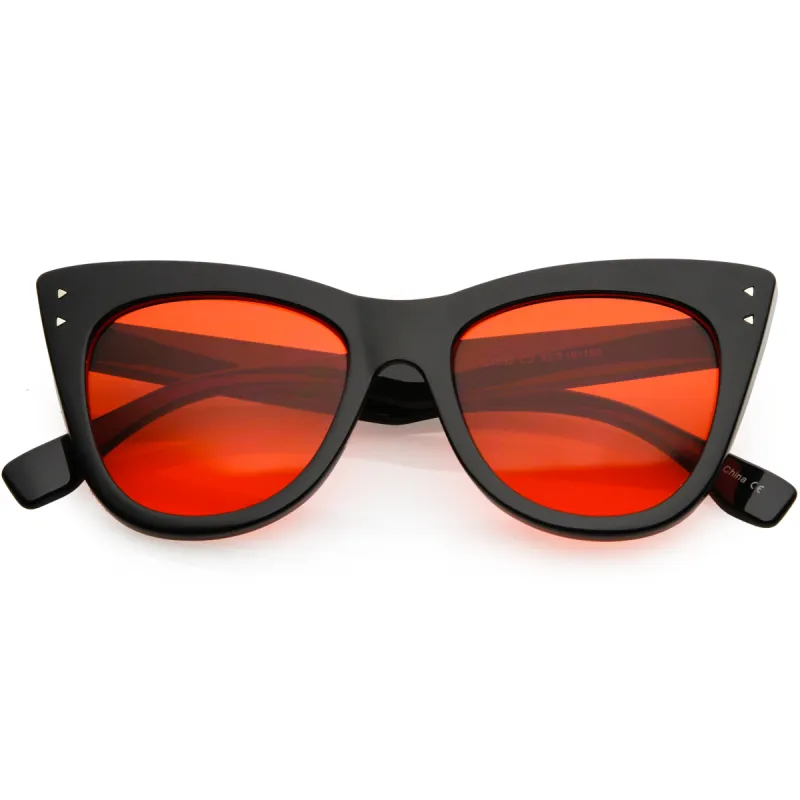Women's Oversize Wide High Tip Rivets Cat Eye Sunglasses C851 sold by ZeroUV