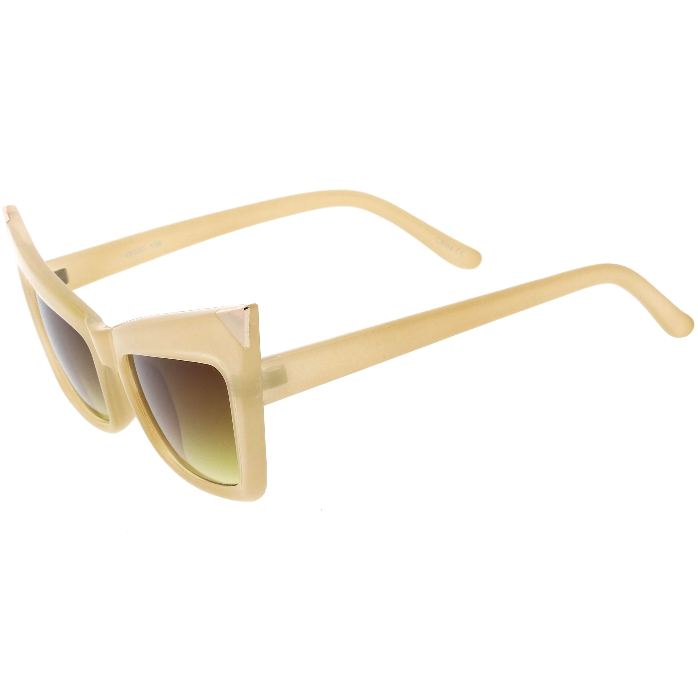 Sharp High-Pointed Metal Tip Designer-Inspired Fashion Cat Eye Sunglasses D004 sold by ZeroUV product image thumbnail 3