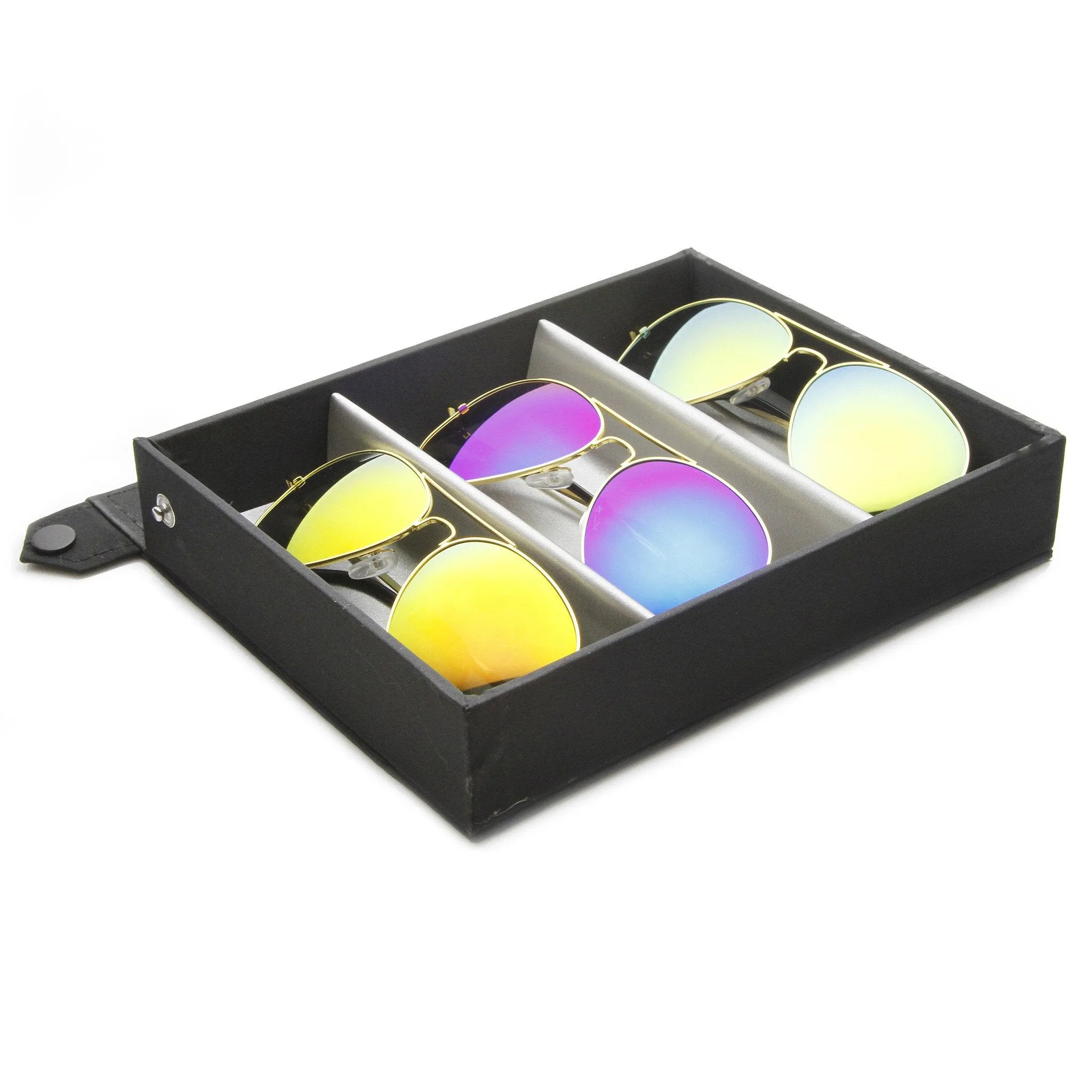 Limited Edition Metal Aviator Sunglasses W/ Mirror Lenses + Travel Case 1486 sold by ZeroUV product image thumbnail 2