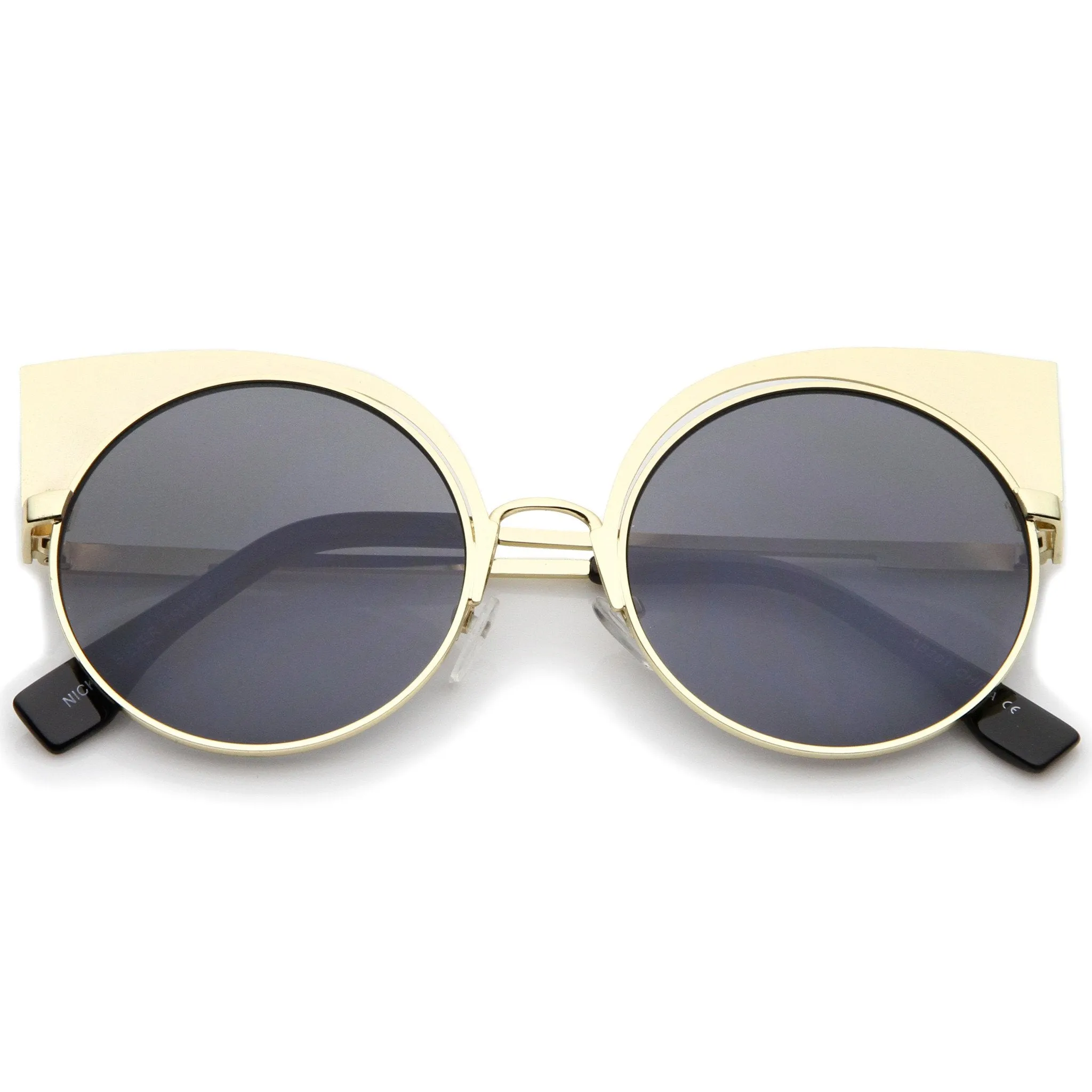 Women's Laser Cut Round Cat Eye Sunglasses A378 sold by ZeroUV product image thumbnail 3