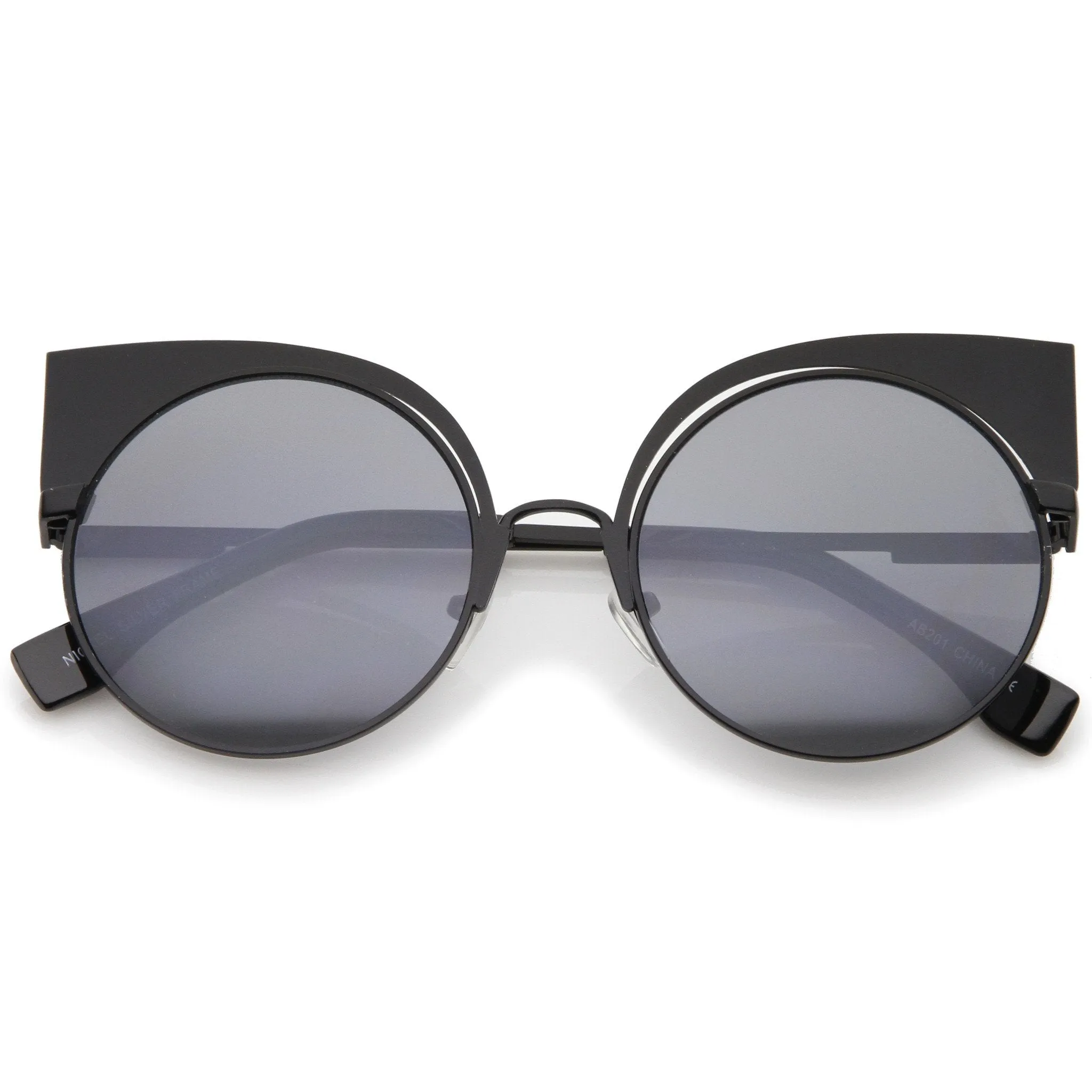 Women's Laser Cut Round Cat Eye Sunglasses A378 sold by ZeroUV