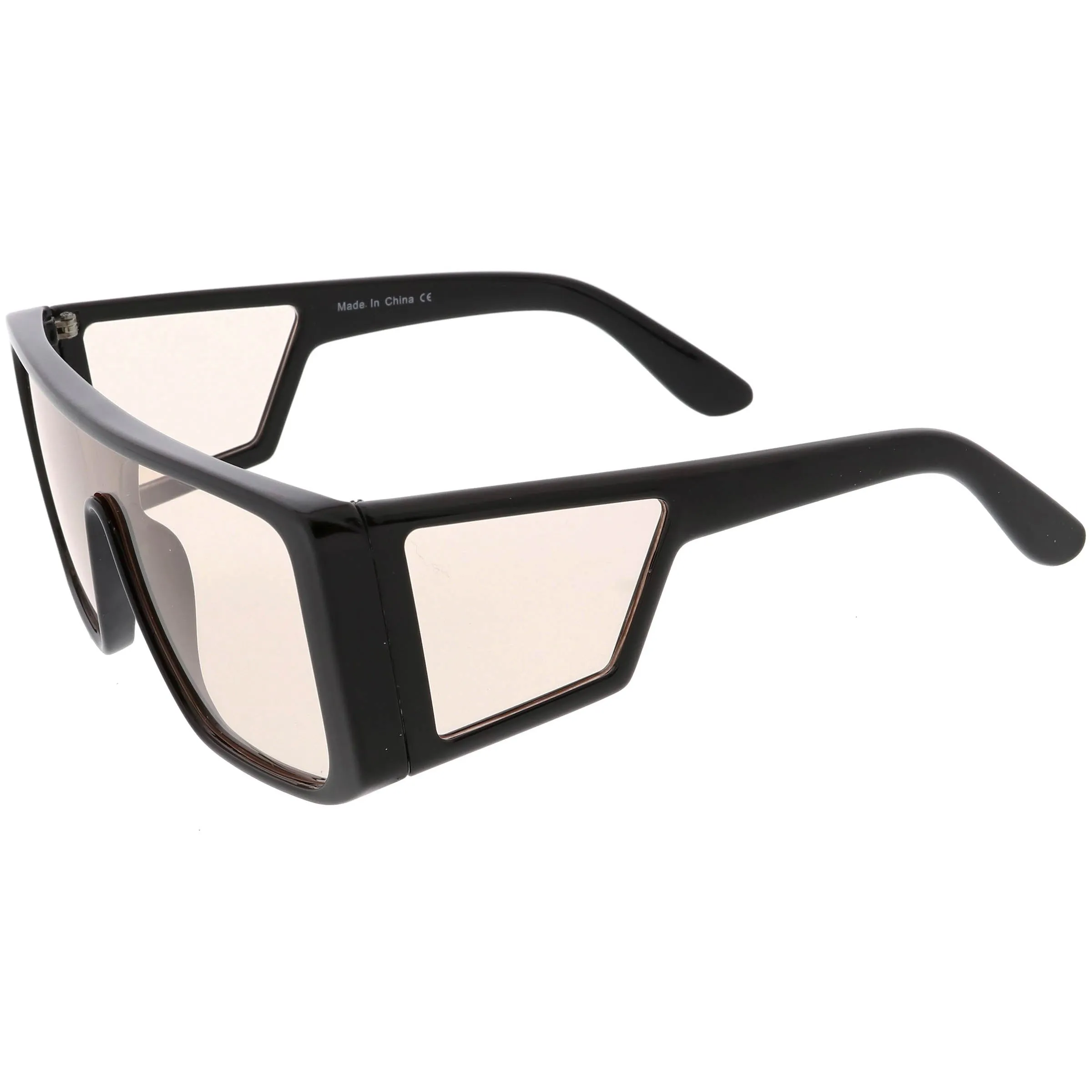 Oversize Retro Modern Square Side Window Shield Sunglasses C963 sold by ZeroUV product image thumbnail 5
